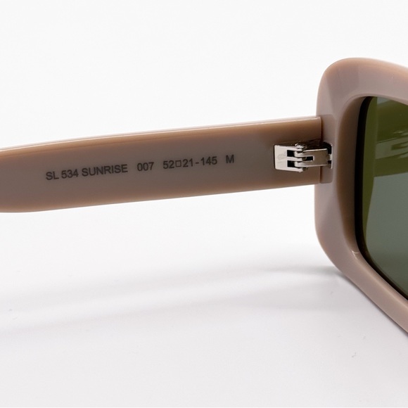 NEW SAINT LAURENT SL 534 SUNRISE 007 WOMEN SUNGLASSES SL534 BEIGE GREEN EYEWEAR - Picture 9 of 11